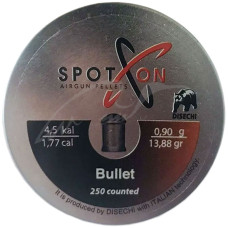 Кулі пневматичні Spoton Bullet калібр 4,5мм. Вага - 0,9 г. 200 шт/уп