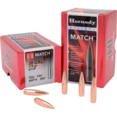 Куля Hornady BTHP Match калібр .30 маса 178 гр (11.5 г) 100 шт