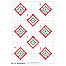 Мішень ІБІС 100 метрів. МОА 8 ромбів. МОА/Mil