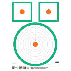 Мішень ІБІС 300 метрів. Коло + 2 квадрата. МОА/Mil