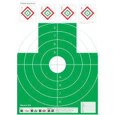 Мішень ІБІС № 4 зелена з пристрілювальними ромбами