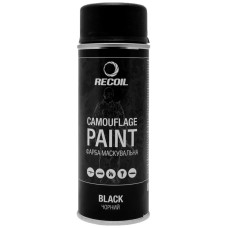 Фарба маскувальна аерозольна RecOil. Колір - чорний. Об’єм - 400 мл