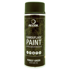 Фарба маскувальна аерозольна RecOil. Колір - зелений ліс. Об’єм - 400 мл