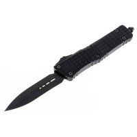 Нож Microtech Combat Troodon Delta OTF, fluted DLC, черный