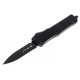 Нож Microtech Combat Troodon Delta OTF, fluted DLC, черный