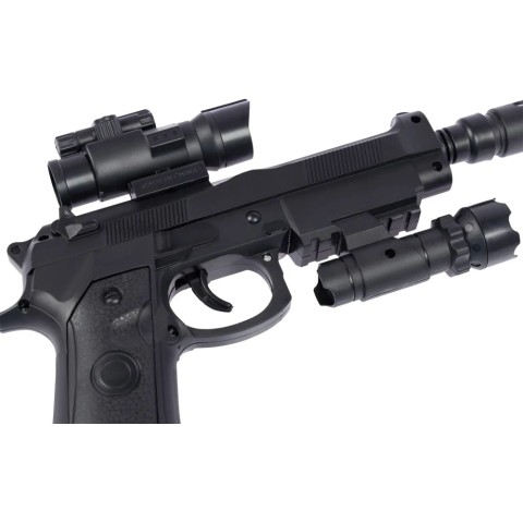 Пістолет світло-звуковий ZIPP Toys Beretta 92FS Чорний