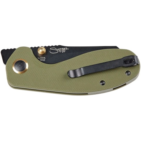 Нож CJRB Maileah L Black Blade, AR-RPM9 Steel, G10 green