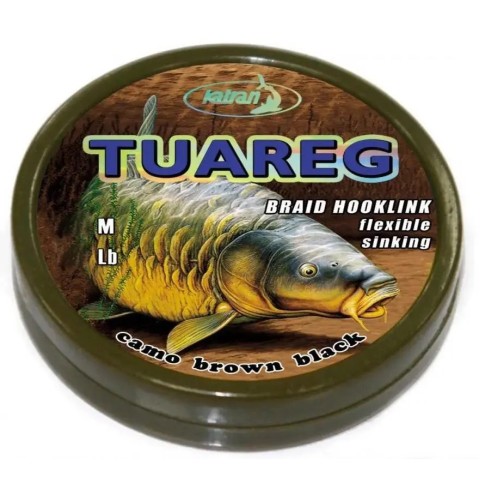 Поводковый материал Katran Tuareg 20m 15lb Camo Brown Black