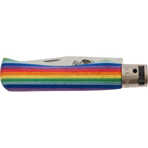 Нож Old Bear Rainbow XL, W1.4060 steel, wood handle, rainbow