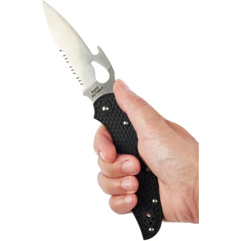 Нож Spyderco Byrd Cara Cara 2 Emerson, 8Cr13MoV, FRN, полусеррейтор ц:black