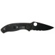 Нож Spyderco Tenacious Black Blade, 8Cr13MoV,FRN , полусеррейтор ц:black