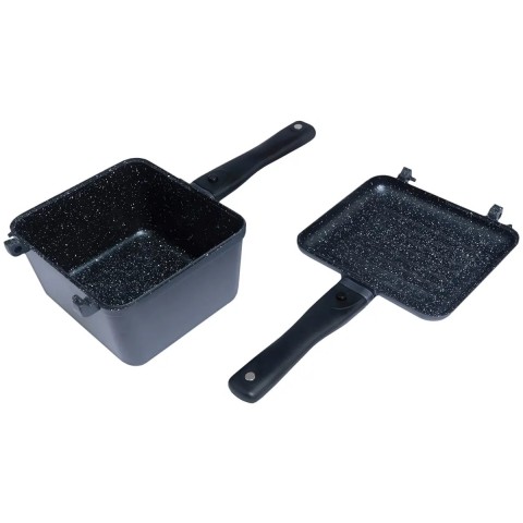 Набір RidgeMonkey Connect Deep Pan & Griddle Granite Edition сковорода і каструля
