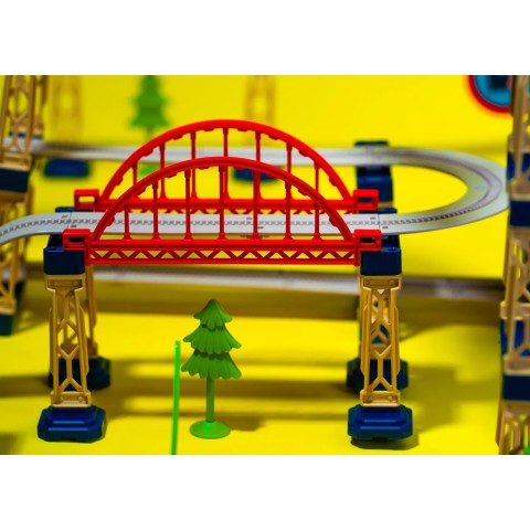 Игровой набор OTAMANKO ХРАБРЫЙ ПАРОВОЗИК трюковая железная дорога 207 деталей