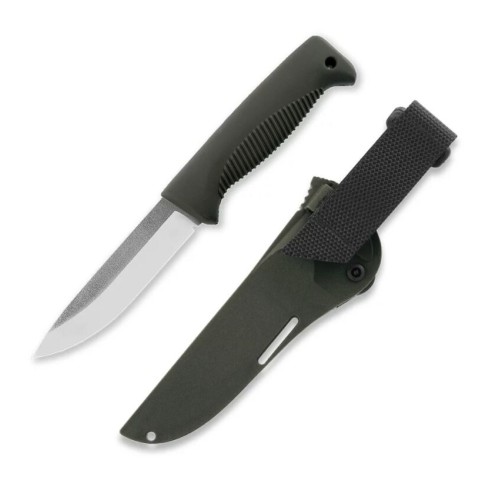 Нож Peltonen M07 (N690), без покрытия, хаки, хаки композитный чехол