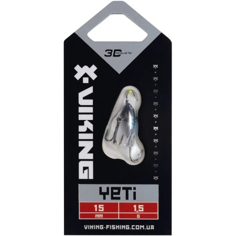 Балансир Viking Fishing Yeti Ice Jig 15mm 1.5g #03 Light Blue Glam