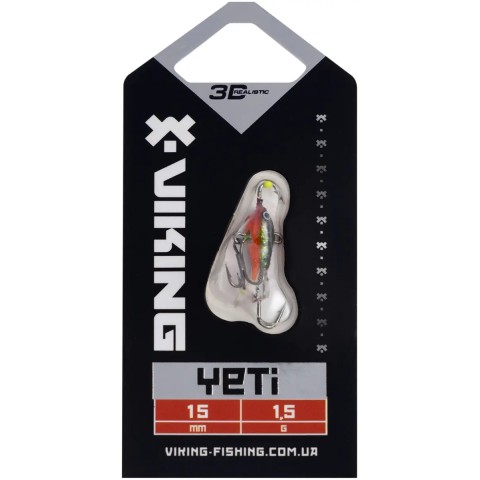 Балансир Viking Fishing Yeti Ice Jig 15mm 1.5g #17 Brown Perch