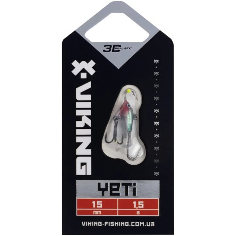 Балансир Viking Fishing Yeti Ice Jig 15mm 1.5g #19 Green Anchovy