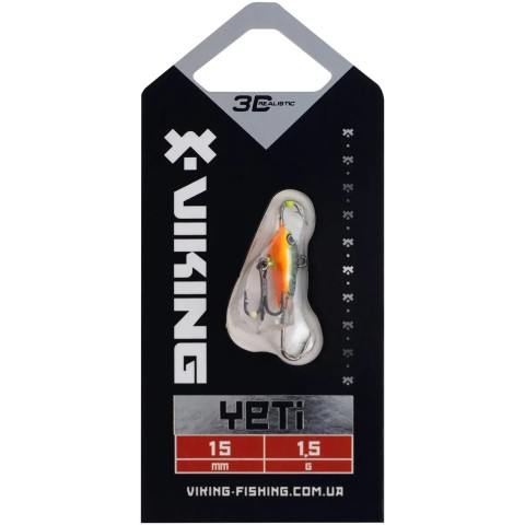 Балансир Viking Fishing Yeti Ice Jig 15mm 1.5g #21 Kingfisher Green