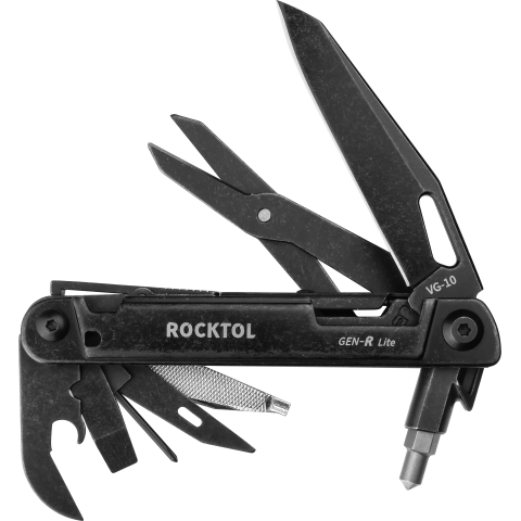 Нож-мультитул Rocktol GEN-R Lite 15-в-1 в кожаном чехле