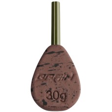 Грузило Brain In-Line Flat Lead 30g 2шт/уп Brown