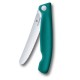 Ніж кухонний складний Victorinox SwissClassic 11 см, серрейтор, заокруглений, зелений