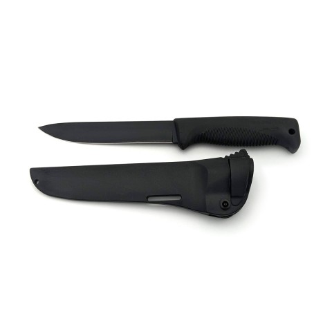 Нож Peltonen M95, покрытие cerakote black, черный, черный композитный чехол
