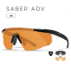 Окуляри захисні, Wiley X не корегувальні, з лінзами з пласмас 308 SABER ADV Smoke/Clear/Rust Matte