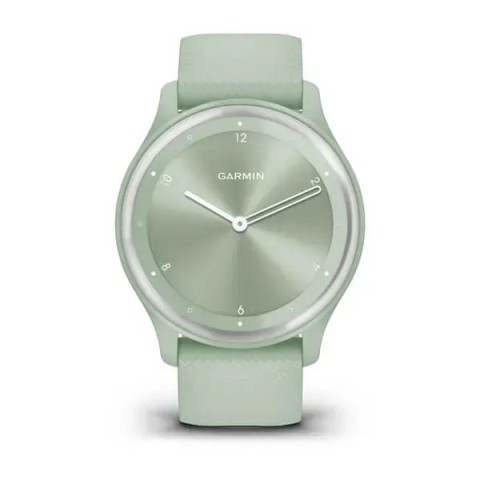 Смарт-годинник Garmin vivomove Sport кольору ментолу із силіконовим ремінцем і сріблястими вставками