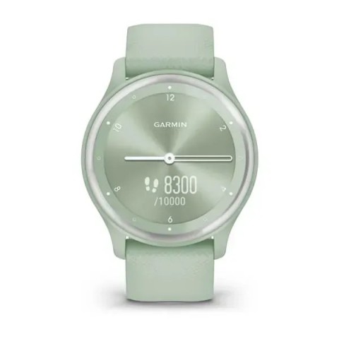 Смарт-годинник Garmin vivomove Sport кольору ментолу із силіконовим ремінцем і сріблястими вставками