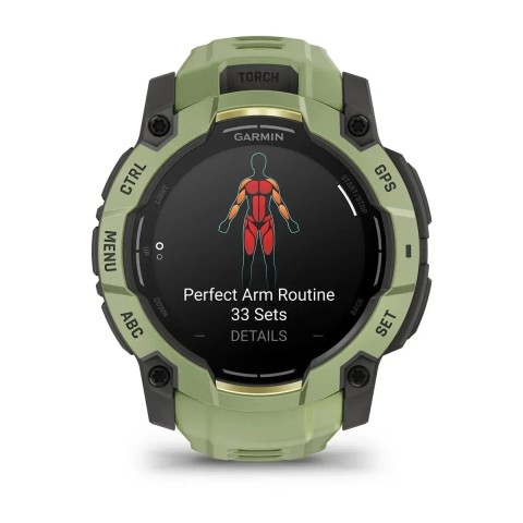 Смарт-годинник Garmin Instinct 3 (50 мм) AMOLED папоротево-зелений