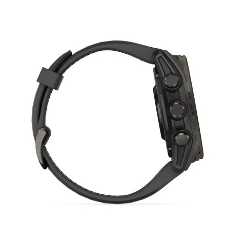 Смарт-годинник Garmin fenix 8 AMOLED (43 мм) Sapphire карбоново-сірий DLC титан чорний/гравійно-сірий