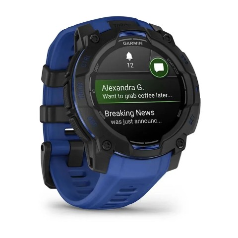 Смарт-годинник Garmin Instinct 3 (45 мм) AMOLED синя блискавка/чорний
