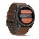 Смарт-годинник Garmin fenix 8 Pro AMOLED (51 мм) Sapphire карбоново-сірий DLC титан з каштановим шкіряним ремінцем