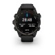 Смарт-годинник Garmin Descent Mk3i (43 мм) карбоново-сірий DLC титановий з чорним силіконовим ремінцем