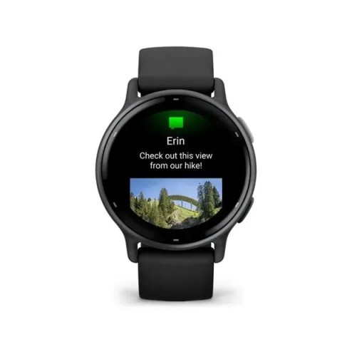 Смарт-годинник Garmin vivoactive 5 чорний зі сланцевим безелем