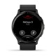 Смарт-годинник Garmin Venu 3 чорний зі сланцевим сталевим безелем і шкіряним ремінцем
