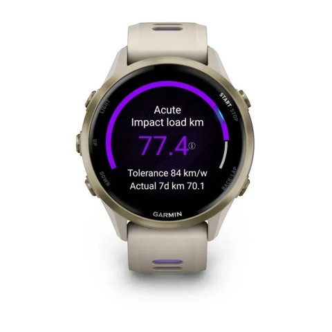 Смарт-годинник Garmin Forerunner 970 золотистий титан французький сірий/індиго