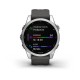 Смарт-годинник Garmin fenix 7S сріблястий з ремінцем графітового кольору