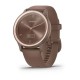 Смарт-годинник Garmin vivomove Sport кольору какао із силіконовим ремінцем і персиково-золотистими вставками