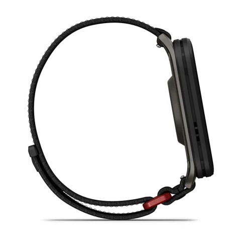 Смарт-годинник Garmin Venu X1 чорно-сланцевий титан з чорним нейлоновим ремінцем ComfortFit