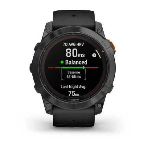 Смарт-годинник Garmin fenix 7X Pro Solar Edition сланцево-сірий з чорним ремінцем