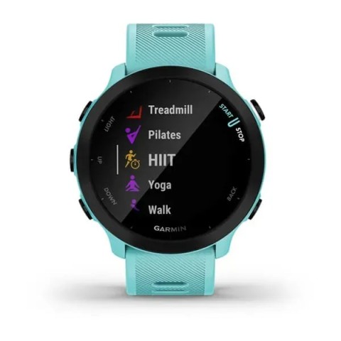 Смарт-годинник Garmin Forerunner 55 з бірюзовим ремінцем