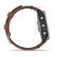 Смарт-годинник Garmin fenix 7 Sapphire Solar титановий з каштановим шкіряним ремінцем