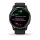 Смарт-годинник Garmin Venu 2 чорний із чорним безелем і шкіряним ремінцем