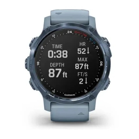 Смарт-годинник Garmin Descent Mk2S мінерально-синій з ремінцем кольору морської піни