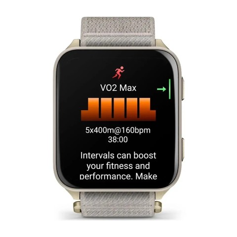 Смарт-годинник Garmin Venu X1 золотистий / титан із ремінцем кольору французький сірий