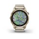 Смарт-годинник Garmin fenix 7S Sapphire Solar кремово-золотистий титановий з нейлоновим ремінцем кремового кольору