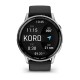 Смарт-годинник Garmin D2 Air X15 сріблястий з чорним силіконовим ремінцем