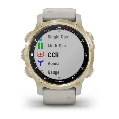 Смарт-годинник Garmin Descent Mk2S світло-золотистий з пісочним ремінцем