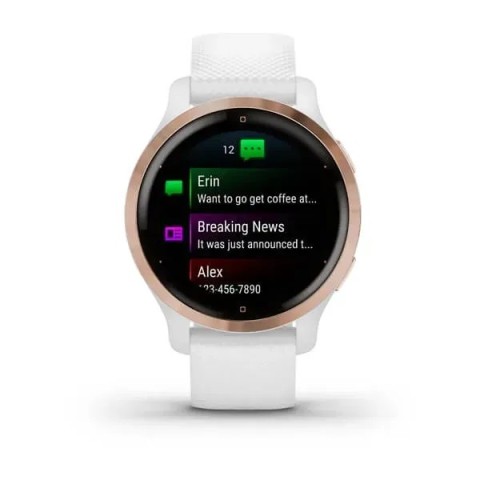 Смарт-годинник Garmin Venu 2S білий із рожево-золотистим безелем